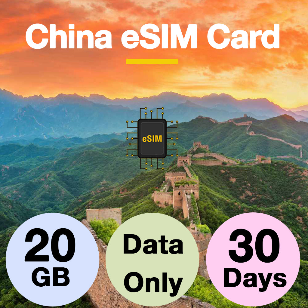 China & Hong Kong Prepaid Travel eSIM Card