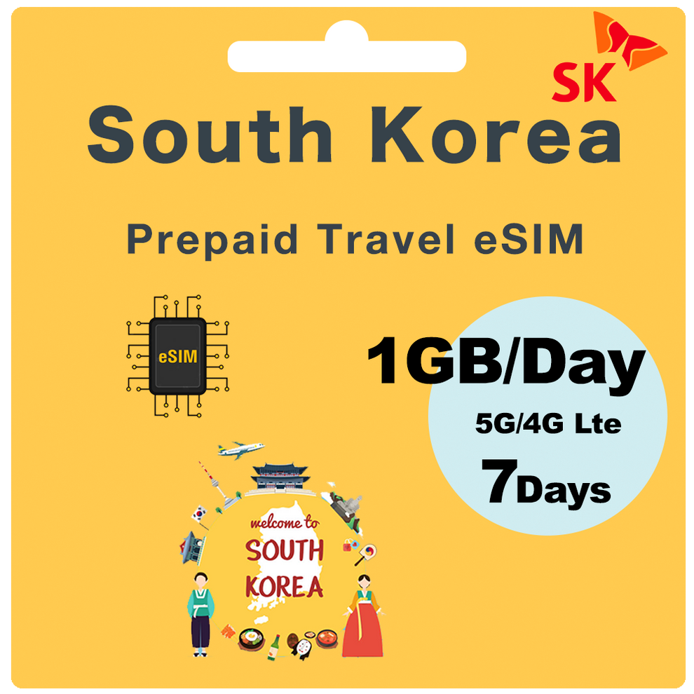 South Korea Prepaid Travel eSIM Card